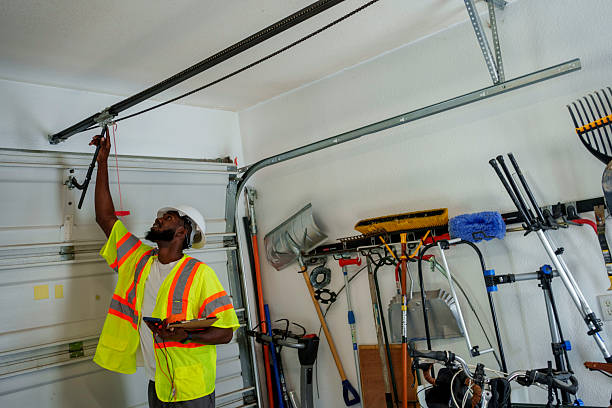 Professional Garage Door Roller Replacement technician working in Chicopee, MA